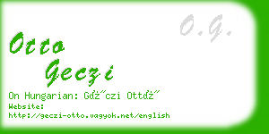 otto geczi business card